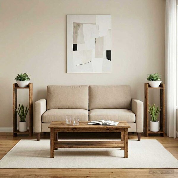 Stojan na rostliny 2 ks Staré dřevo 30 x 30 x 100 cm