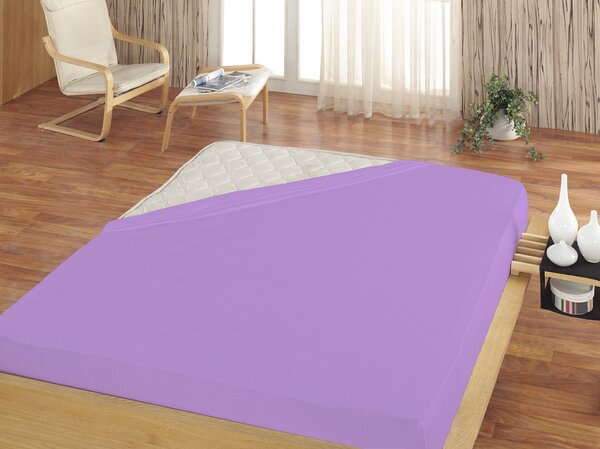 Prostěradlo Světle fialové FROTÉ PREMIUM Froté PREMIUM 90-100 x 200-220/30