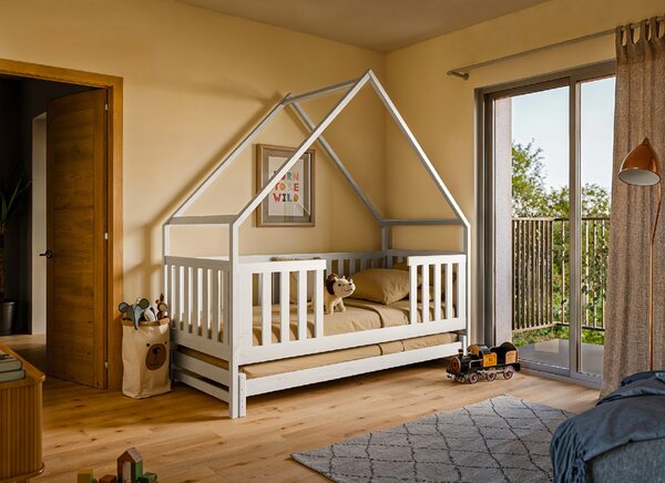 Lano Furniture Dětská rozkládací postel Magda bílá Rozměr (cm): 80x180