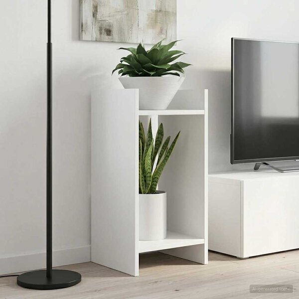 Stojan na rostliny 2 ks Bílý 30 x 30 x 60 cm Dřevěný materiál