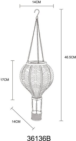 Globo Lighting Solar solární závěsné svítidlo x0.5 W černá-vícebarevná 36136B