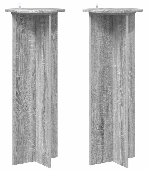 Stojan na rostliny 2 pcs Šedá sonoma Ø40 x 100 cm
