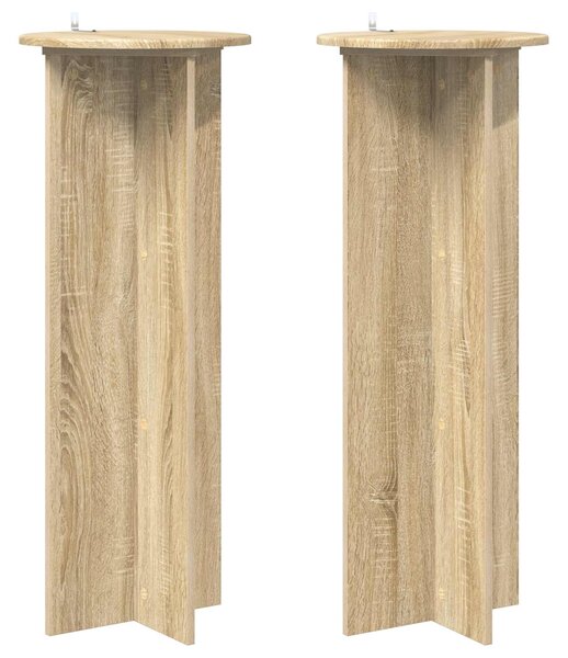 Stojan na rostliny 2 pcs Dub sonoma Ø40 x 100 cm