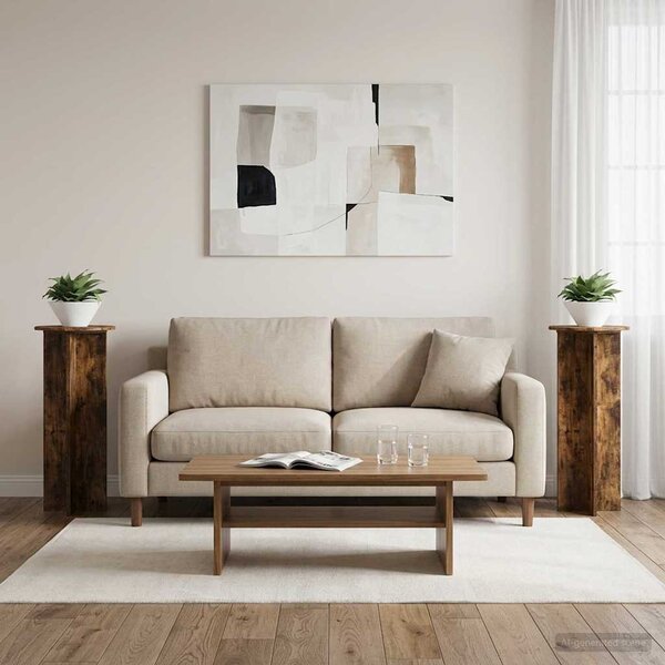 Stojan na rostliny 2 pcs Kouřový dub Ø40 x 100 cm