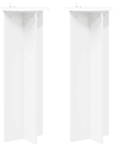 Stojan na rostliny 2 pcs Bílá Ø40 x 100 cm Kompozitní dřevo