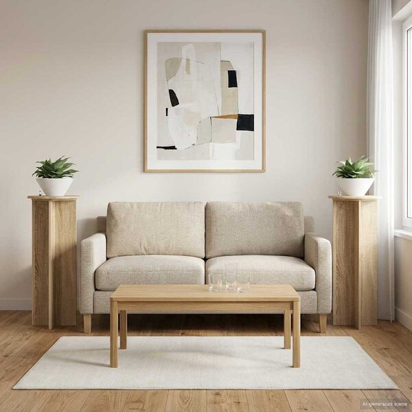 Stojan na rostliny 2 pcs Dub sonoma Ø40 x 100 cm