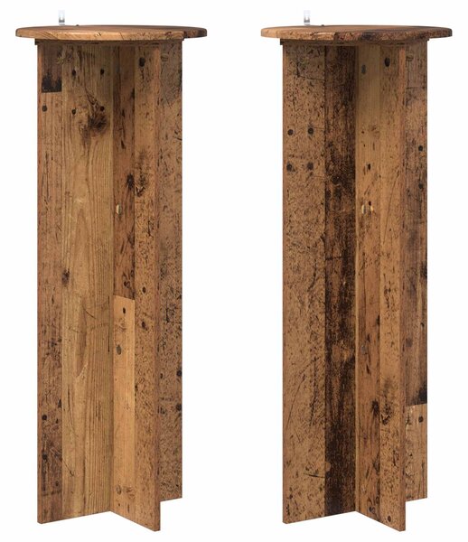 Stojan na rostliny 2 pcs Staré dřevo Ø40 x 100 cm