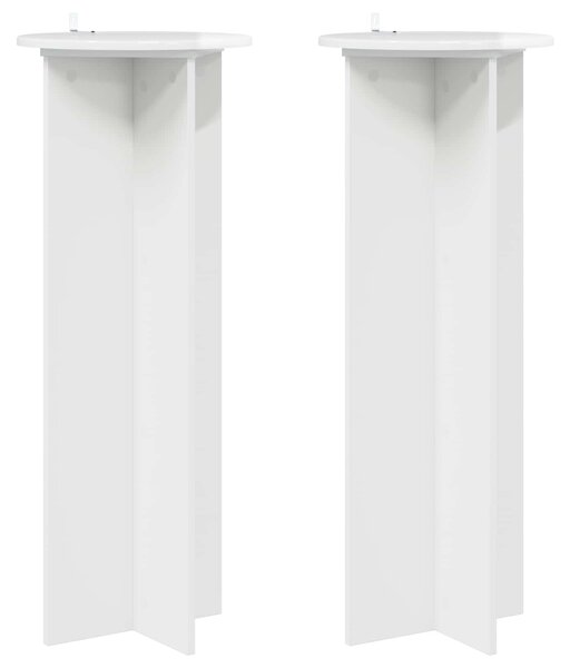 Stojan na rostliny 2 pcs Bílá s vysokým leskem Ø40 x 100 cm