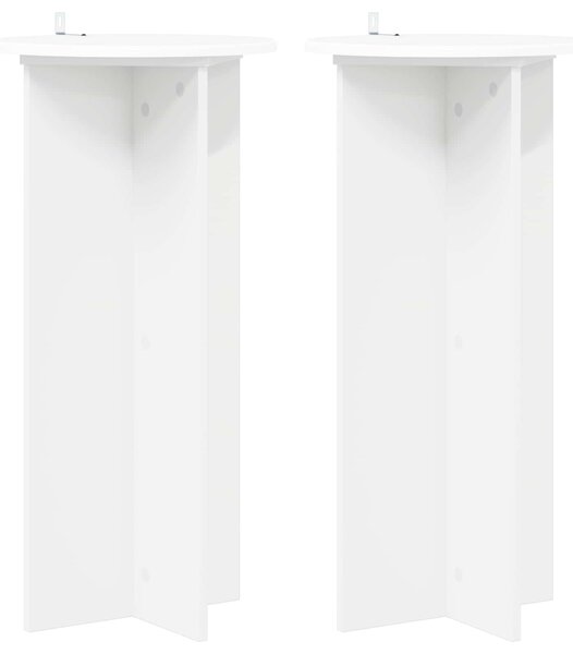 Stojan na rostliny 2 pcs Bílá Ø40 x 80 cm Kompozitní dřevo