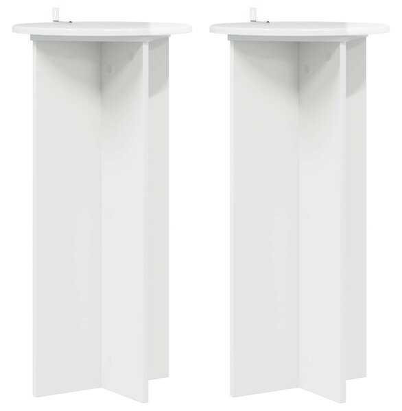 Stojan na rostliny 2 pcs Bílá s vysokým leskem 40 x 40 x 80 cm