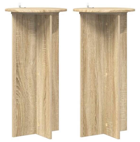 Stojan na rostliny 2 pcs Dub sonoma 40 x 40 x 80 cm