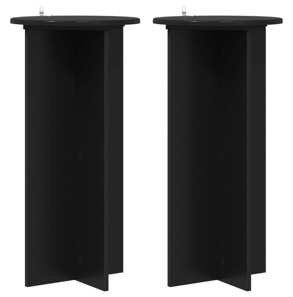 Stojan na rostliny 2 pcs Černá 40 x 40 x 80 cm Kompozitní dřevo