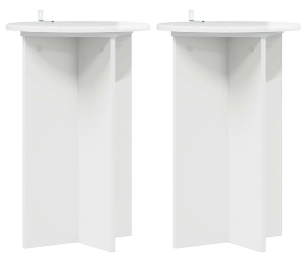 Stojan na rostliny 2 pcs Bílá s vysokým leskem Ø40 x 60 cm