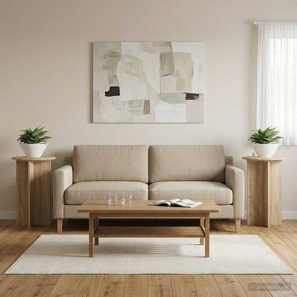 Stojan na rostliny 2 pcs Dub sonoma Ø40 x 60 cm