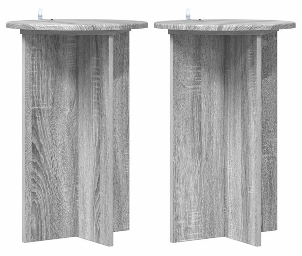Stojan na rostliny 2 pcs Šedá sonoma Ø40 x 60 cm