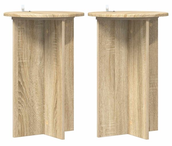 Stojan na rostliny 2 pcs Dub sonoma Ø40 x 60 cm