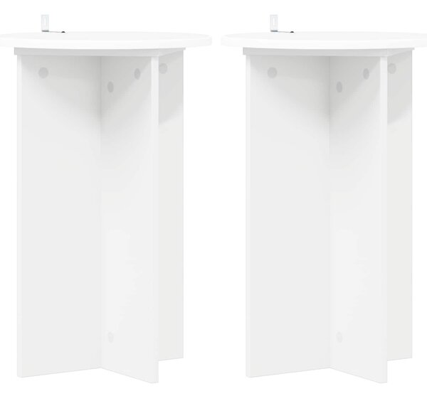 Stojan na rostliny 2 pcs Bílá Ø40 x 60 cm Kompozitní dřevo