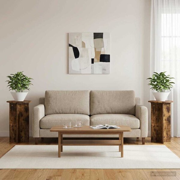Stojan na rostliny 2 pcs Kouřový dub Ø40 x 60 cm