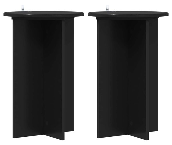 Stojan na rostliny 2 pcs Černá Ø40 x 60 cm Kompozitní dřevo