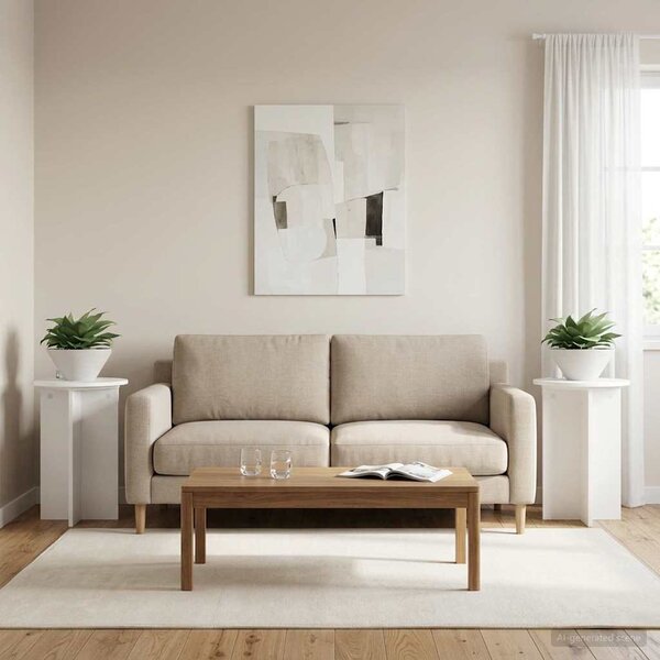 Stojan na rostliny 2 pcs Bílá Ø40 x 60 cm Kompozitní dřevo