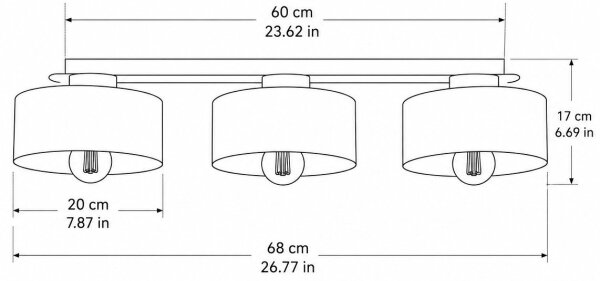 Stropní svítidlo IGNIA 3xE27/60W/230V vínová/zlatá