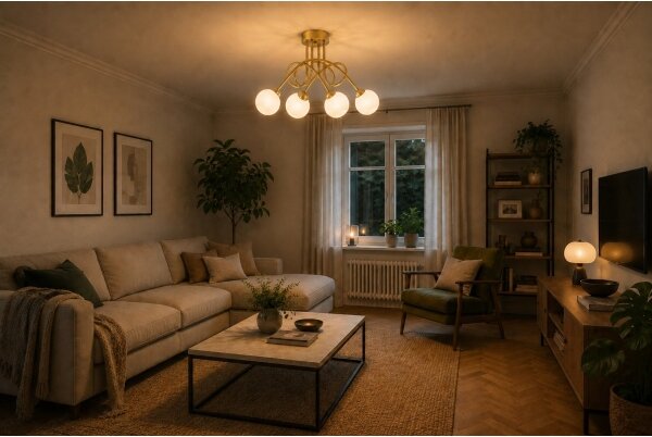 Přísazený lustr BAROC 4xE14/40W/230V zlatá