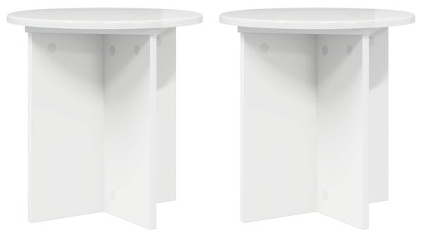 Stojan na rostliny 2 pcs Bílá s vysokým leskem 40 x 40 x 40 cm