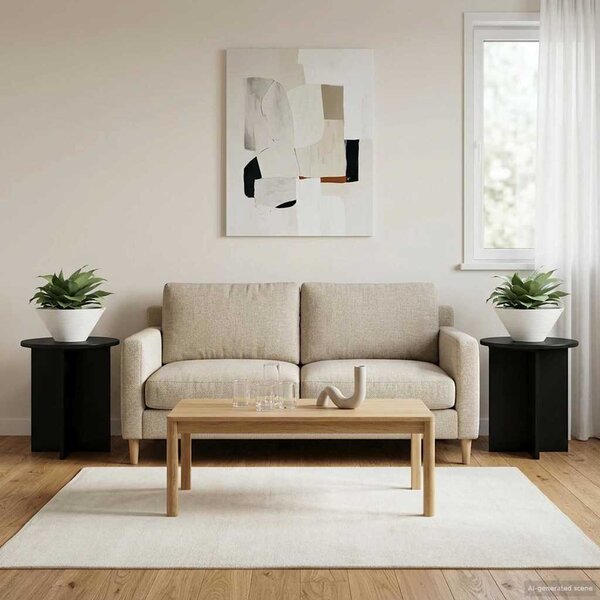 Stojan na rostliny 2 pcs Černá 40 x 40 x 40 cm Kompozitní dřevo