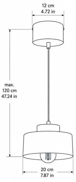 Lustr na lanku IGNIA 1xE27/60W/230V vínová/zlatá