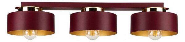 Stropní svítidlo IGNIA 3xE27/60W/230V vínová/zlatá