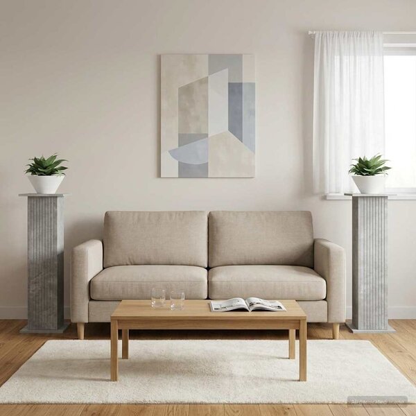 Stojan na rostliny 2 pcs Betonově šedá 30,5 x 30 x 100,5 cm