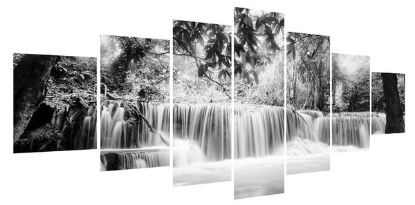 Černobílý obraz vodopádů (210x100 cm)