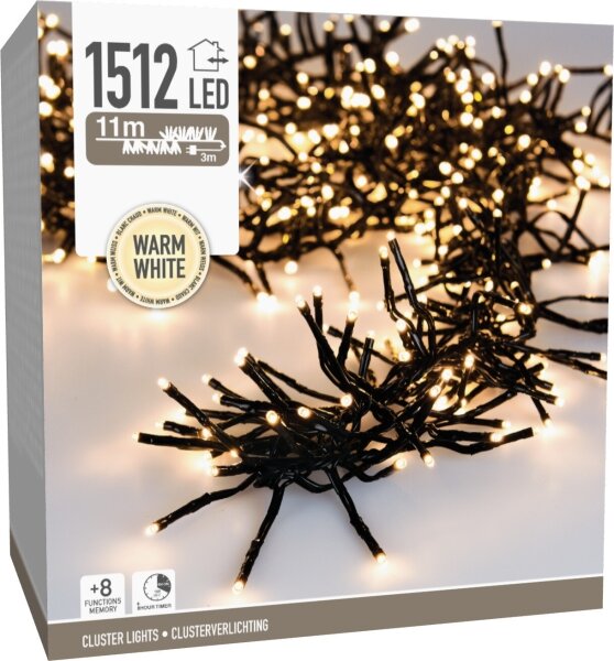 LED Venkovní vánoční řetěz 1512xLED/230V/8 funkcí 14 m IP44 teplá bílá