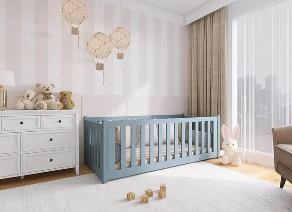 Lano Furniture Dětská postel s ohrádkou Koncept šedá Rozměr (cm): 80x160