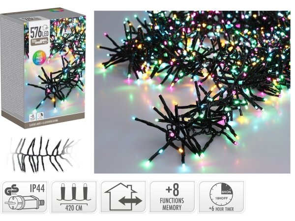 LED Venkovní vánoční řetěz 576xLED/230V/8 funkcí 7,2 m IP44 multicolor
