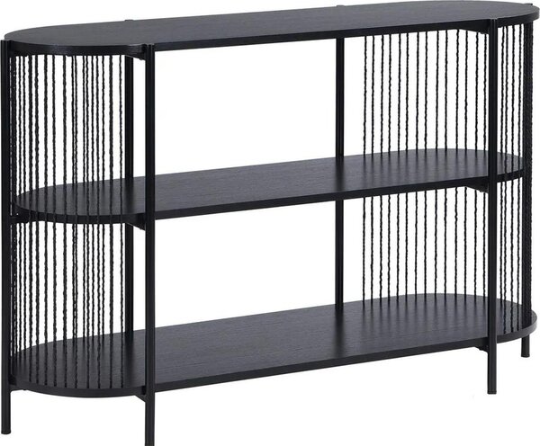 HowHomely | Komoda - Příborník - černá - 124x42x80 cm - Loft style - Příborník