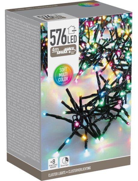 LED Venkovní vánoční řetěz 576xLED/230V/8 funkcí 7,2 m IP44 multicolor