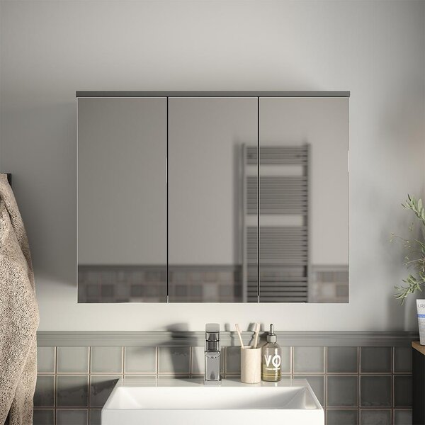 Koupelnová zrcadlová skříňka Vicco Ruben Antracit 80.2 x 62 cm, Model 62909