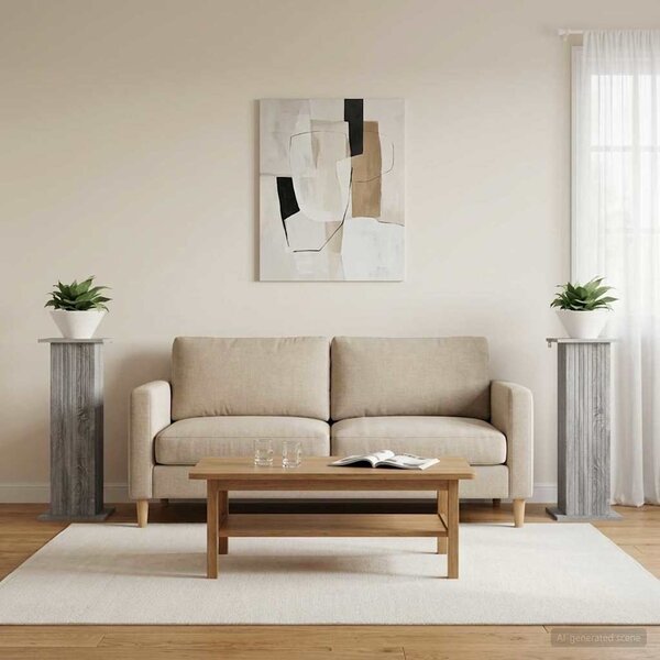 Stojan na rostliny 2 pcs Šedá sonoma 30,5 x 30 x 80,5 cm