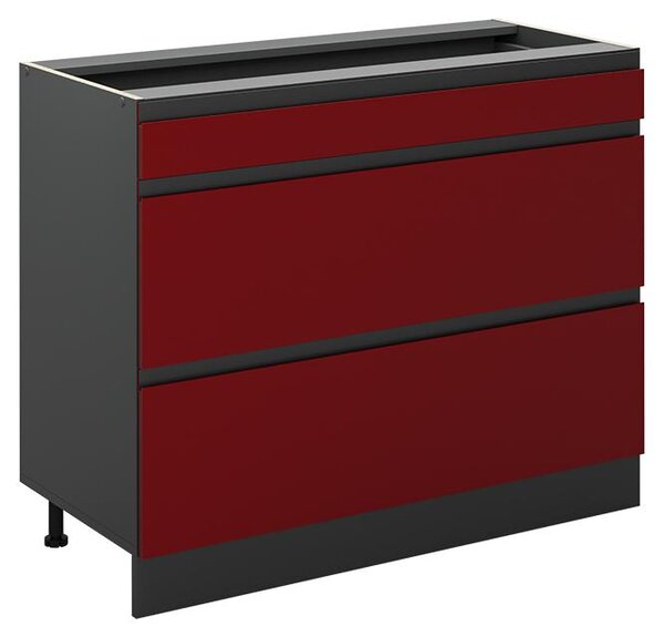 Spodní skříňka kuchyňské linky Vicco R-Line Červená/Antracit 100 cm bez pracovní desky, Model 71563