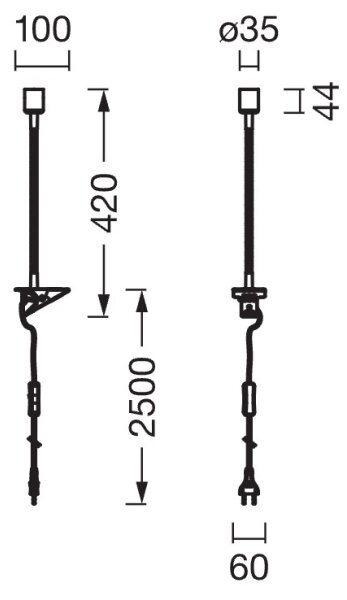 Osram - Lampa s klipem CLIP TUBE FLEX 1xGU10/5W/230V matný chrom