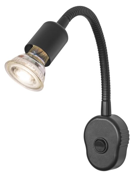 Osram - Flexibilní nástěnná lampa PLUG TUBE FLEX 1xGU10/5W/230V černá