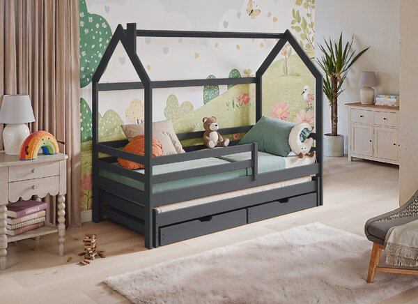 Legno Dětská rozkládací postel Disney grafit Rozměr (cm): 80x160