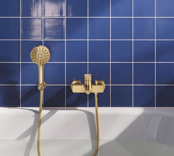 Grohe Lineare vanová baterie na stěnu s termostatem Brushed Cool Sunrise 33849GN1