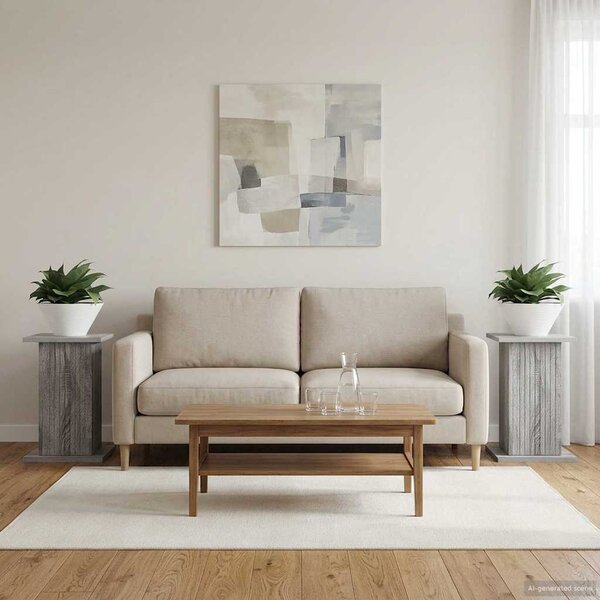 Stojan na rostliny 2 pcs Šedá sonoma 30,5 x 30 x 43 cm
