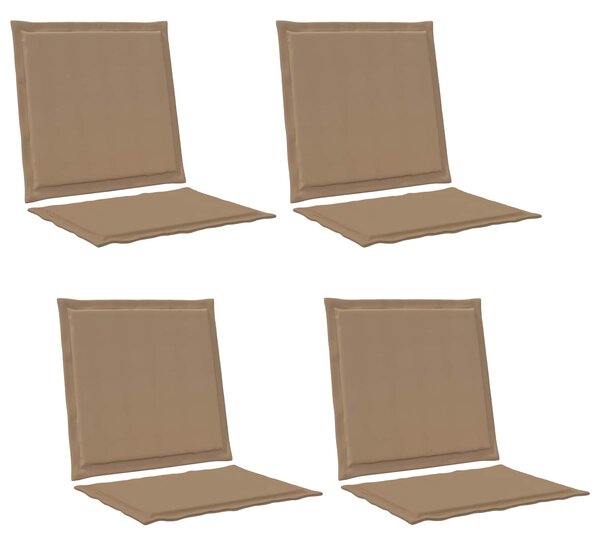 Sedáky a zadní polštáře 4 pcs Taupe 47 x 45 x 2 cm Polyester