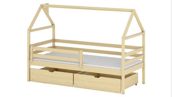 Lano Furniture Dětská postel ve tvaru domku Arnie borovice Rozměr (cm): 80x160