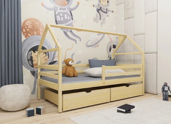 Lano Furniture Dětská postel ve tvaru domku Arnie borovice Rozměr (cm): 80x160