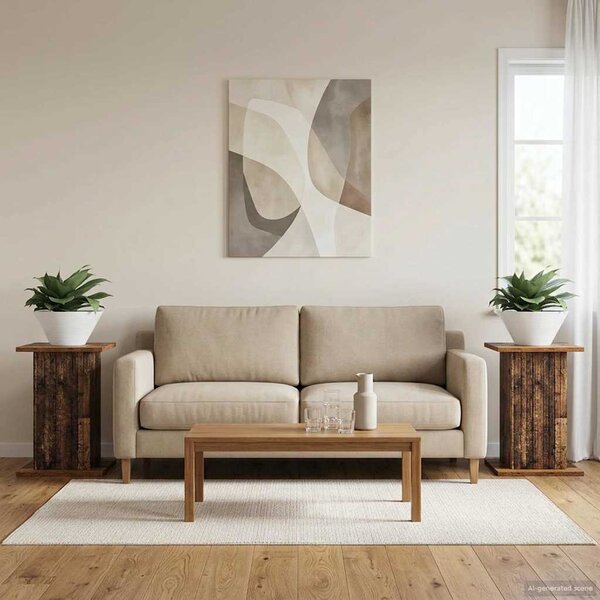 Stojan na rostliny 2 pcs Staré dřevo 30,5 x 30 x 43 cm