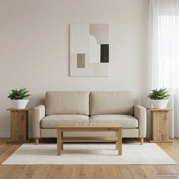 Stojan na rostliny 2 ks Dub artisan 30,5 x 30 x 43 cm